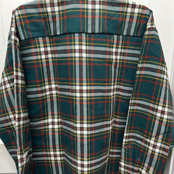 Vintage Shirtjac Shirt Jacket Kaufmann's Pittsburgh Green White Yellow XL - Picture 7 of 7